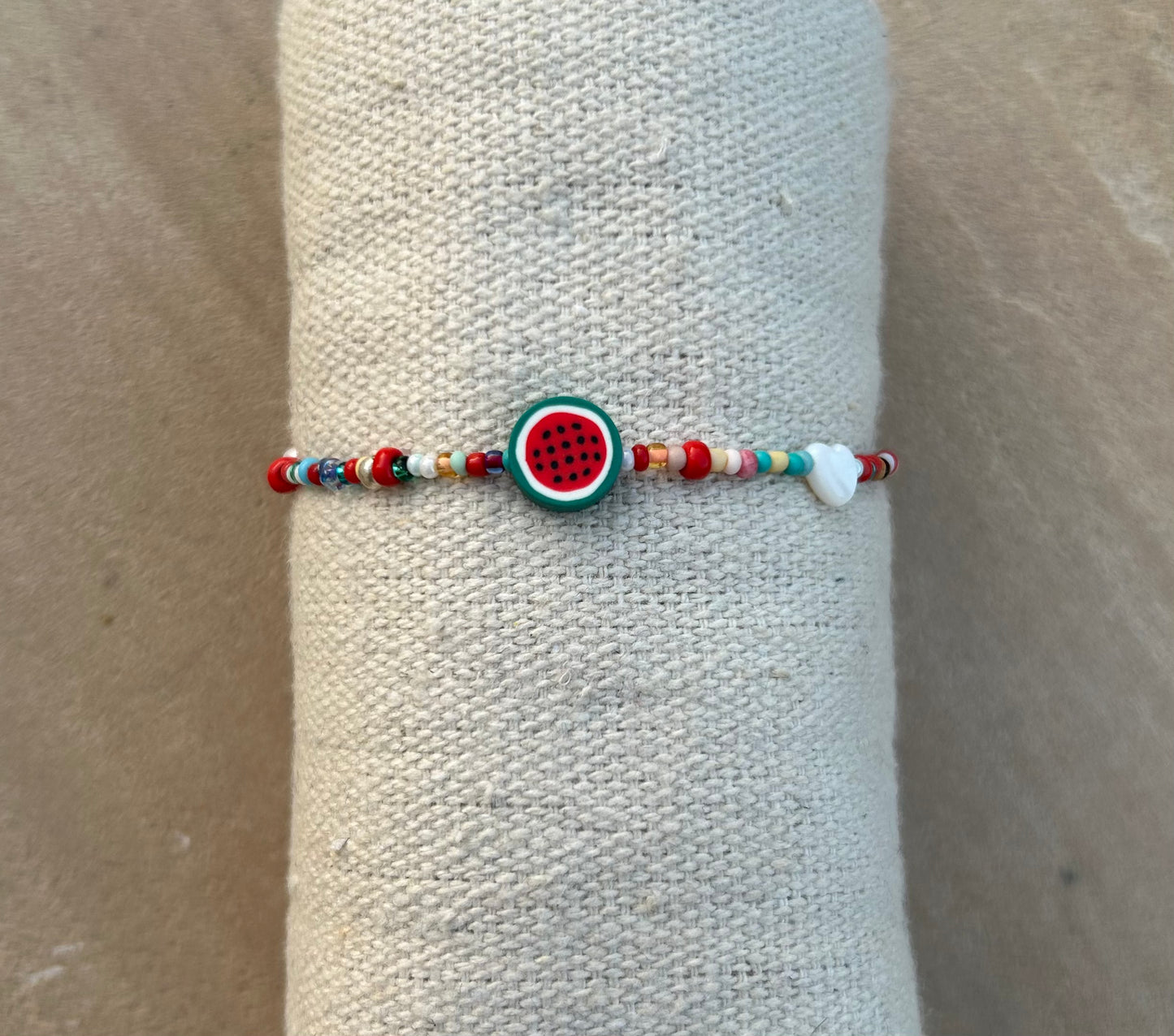 minimal watermelon bracelet