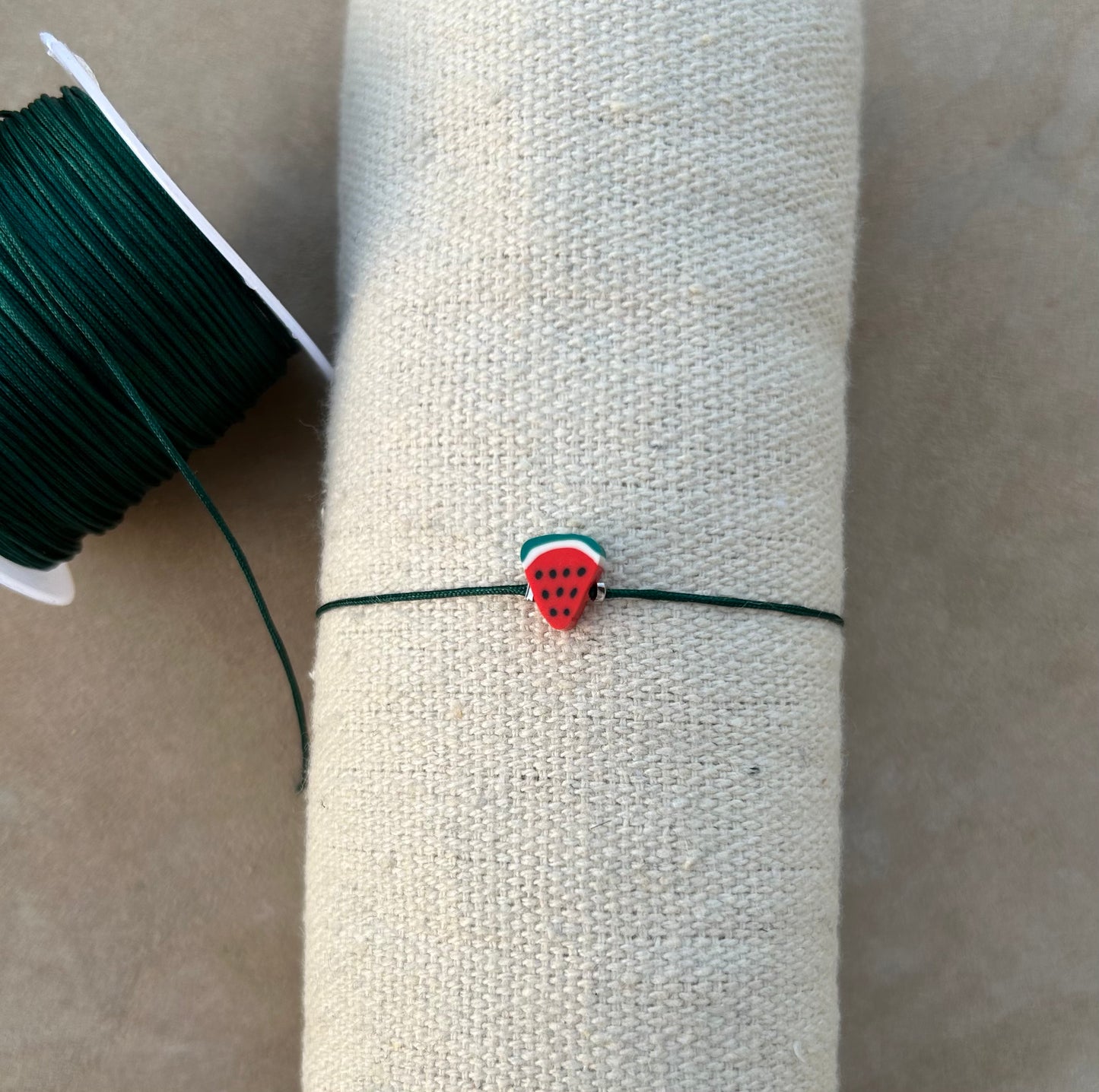 minimal watermelon bracelet