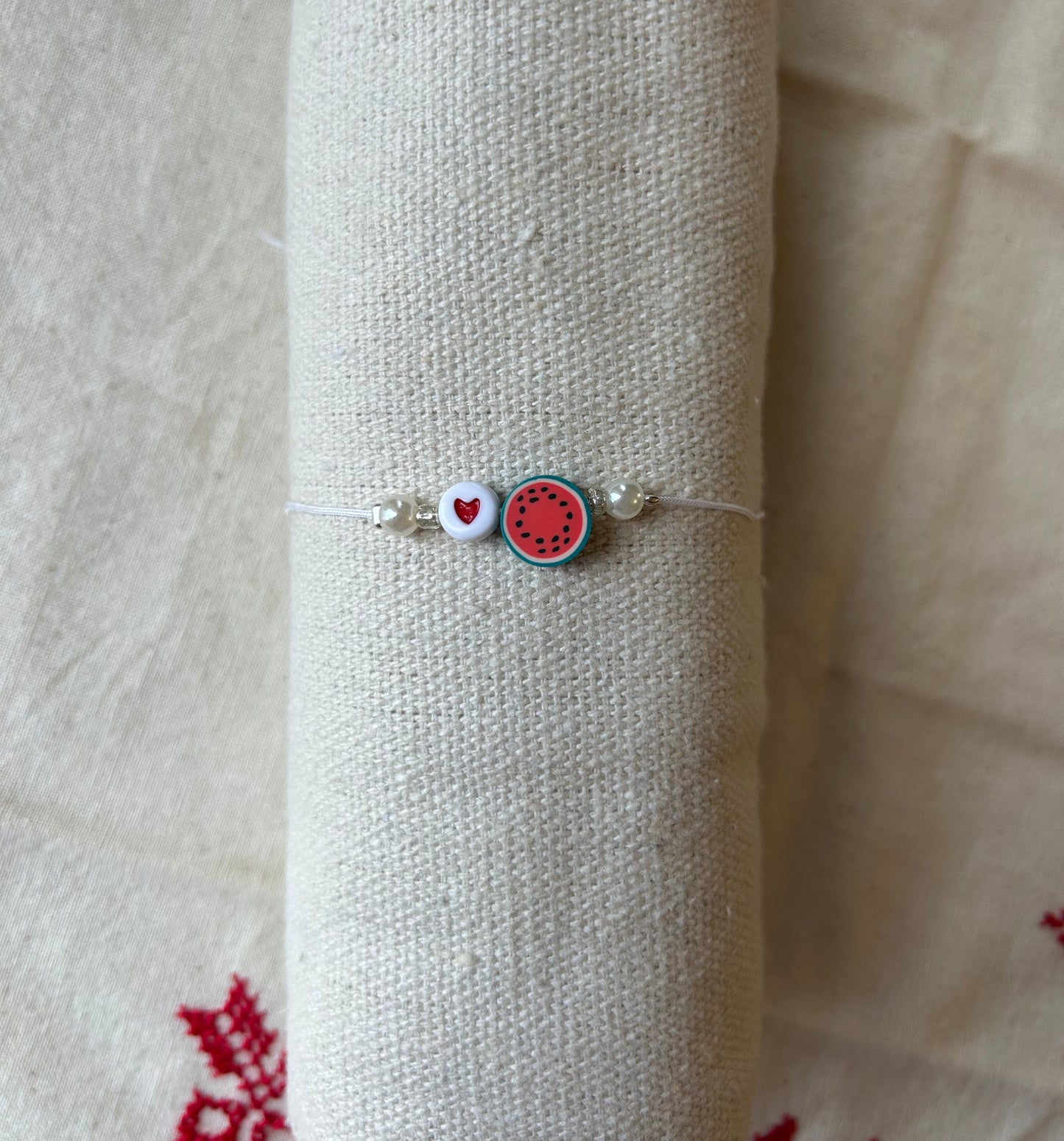minimal watermelon bracelet