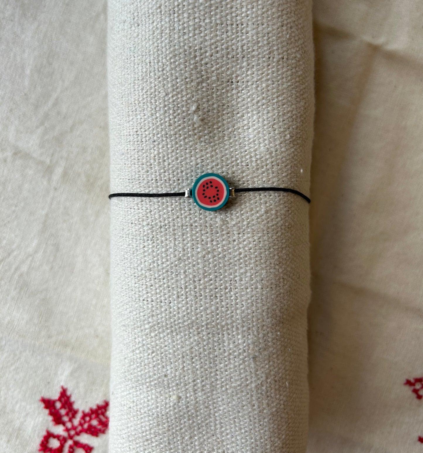 minimal watermelon bracelet