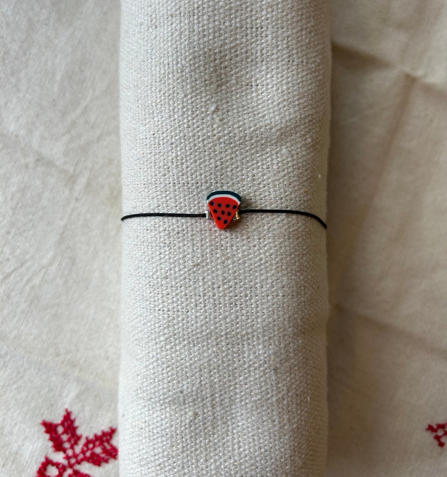 minimal watermelon bracelet