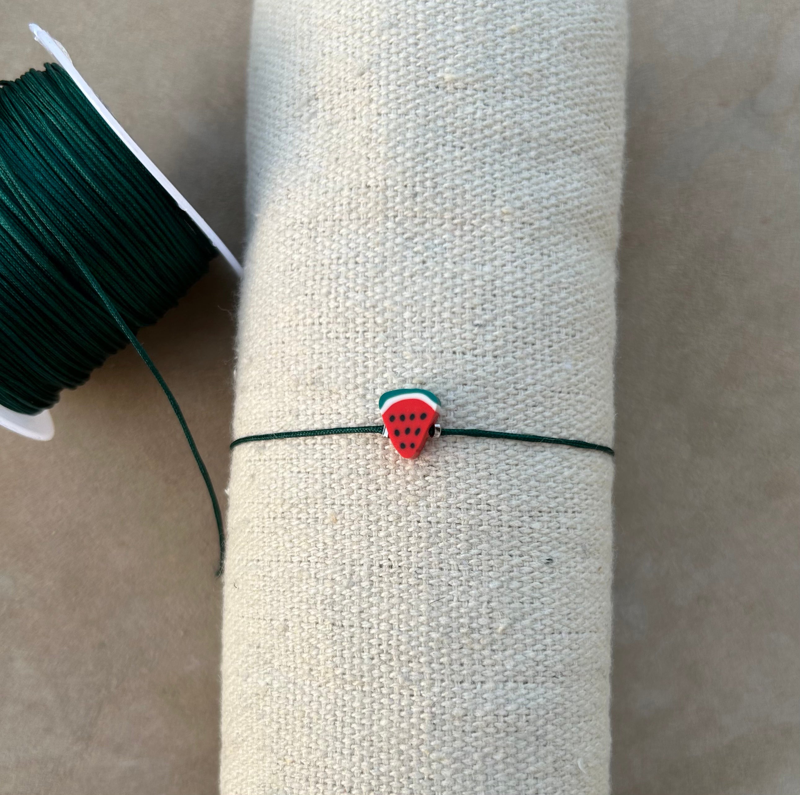 minimal watermelon bracelet