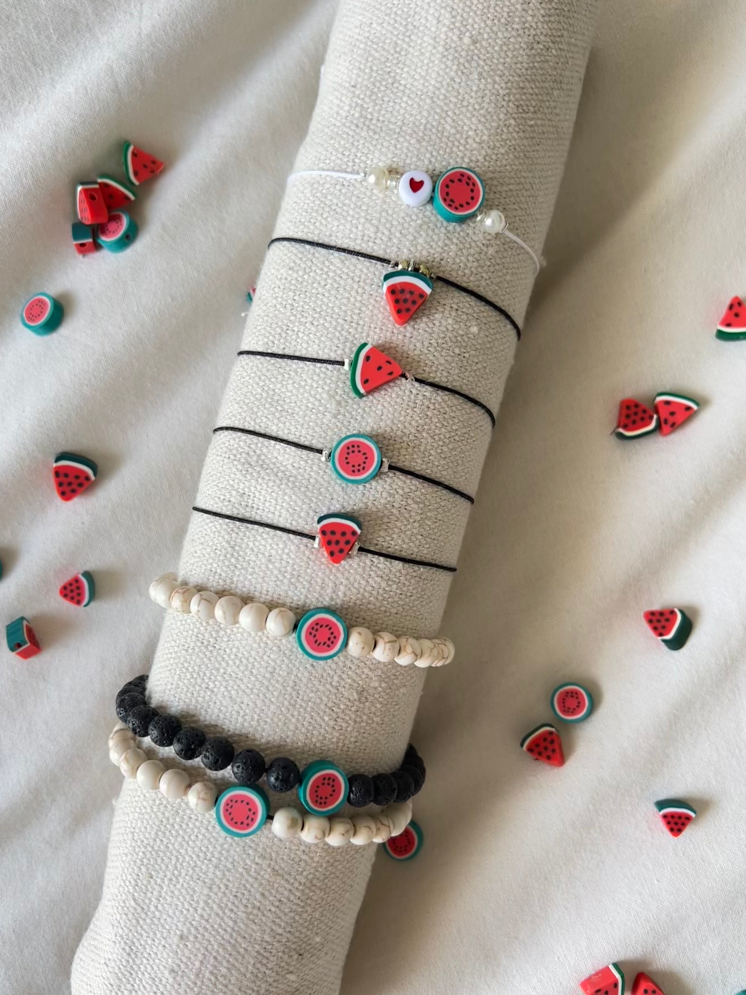 minimal watermelon bracelet
