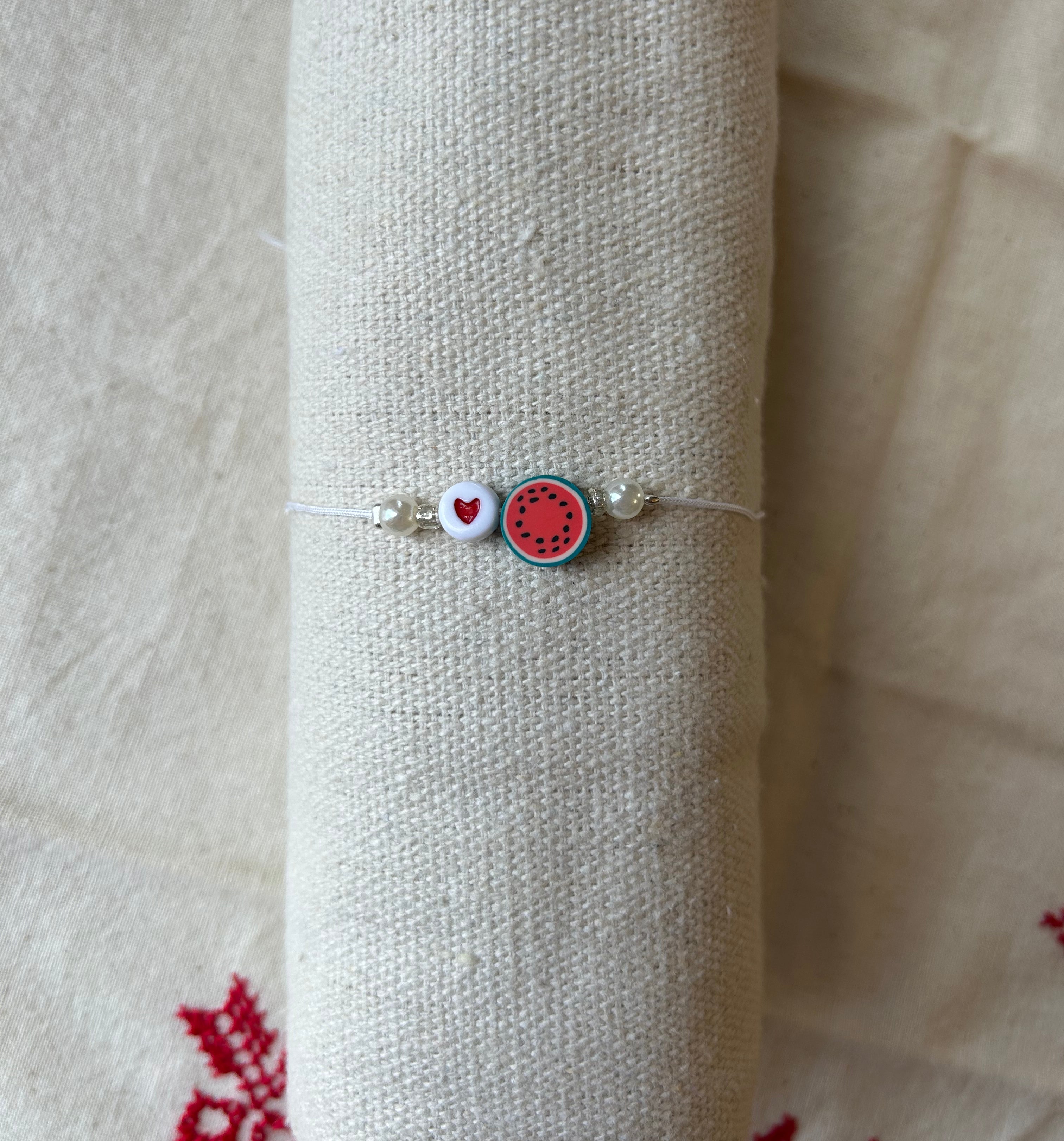 minimal watermelon bracelet