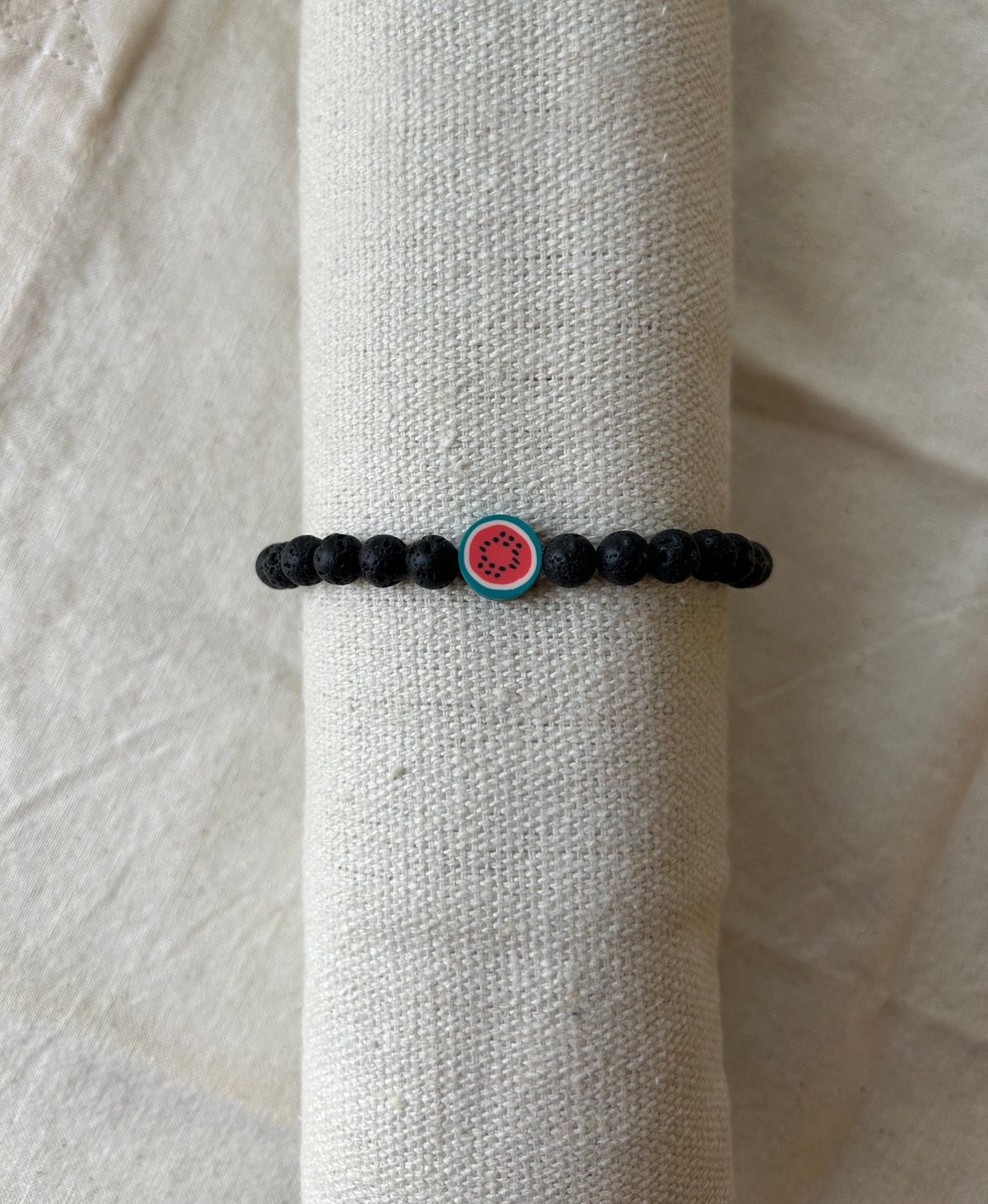 beaded watermelon bracelet